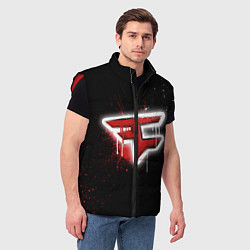 Мужской жилет FaZe Clan: Black collection, цвет: 3D-красный — фото 2