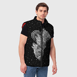 Мужской жилет Волчий вой, цвет: 3D-красный — фото 2