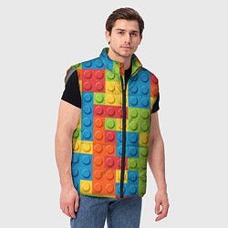 Мужской жилет Лего конструктор, цвет: 3D-светло-серый — фото 2
