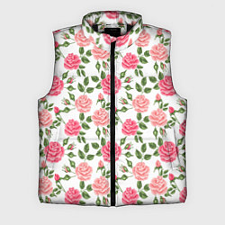 Мужской жилет Розы Паттерн, цвет: 3D-черный