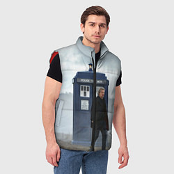Мужской жилет Доктор кто, цвет: 3D-красный — фото 2