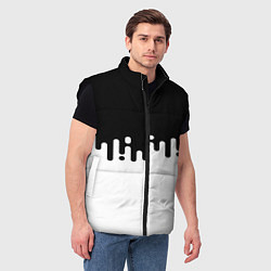 Мужской жилет Чёрно-белый узор, цвет: 3D-черный — фото 2
