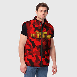 Мужской жилет PUBG: Red Mozaic, цвет: 3D-черный — фото 2