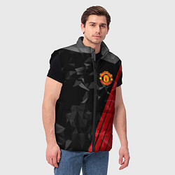 Мужской жилет FC Manchester United: Abstract, цвет: 3D-черный — фото 2