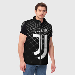 Мужской жилет FC Juventus: Black Lines, цвет: 3D-светло-серый — фото 2