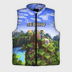 Мужской жилет Майнкрафт: Леонид, цвет: 3D-светло-серый