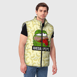 Мужской жилет Ahegao Pepe, цвет: 3D-светло-серый — фото 2