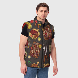 Мужской жилет Шашлычное раздолье, цвет: 3D-красный — фото 2