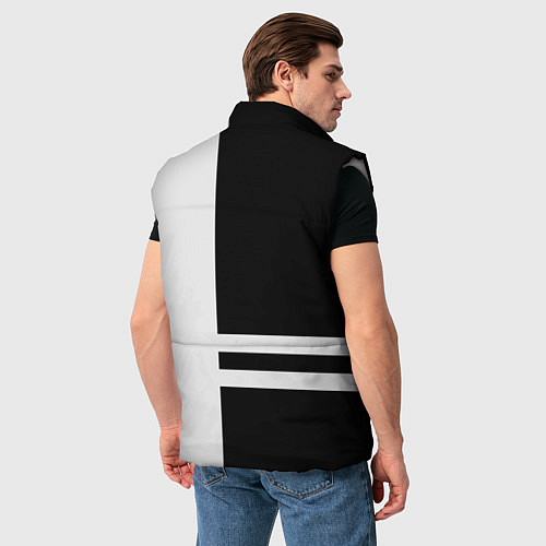 Мужской жилет Infiniti: B&W Lines / 3D-Светло-серый – фото 4
