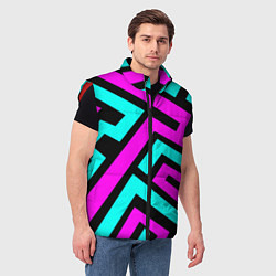Мужской жилет Maze: Violet & Turquoise, цвет: 3D-красный — фото 2