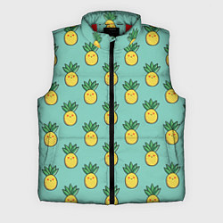 Мужской жилет Веселые ананасы, цвет: 3D-красный