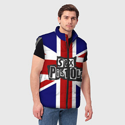 Мужской жилет Sex Pistols UK, цвет: 3D-светло-серый — фото 2