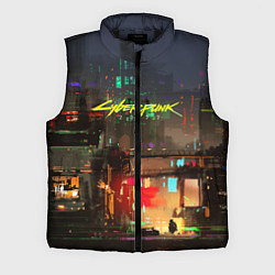 Мужской жилет Cyberpunk 2077: Night City, цвет: 3D-черный