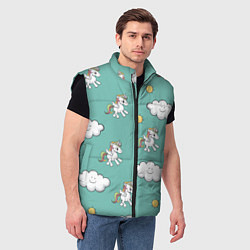 Мужской жилет Love of Unicorns, цвет: 3D-черный — фото 2