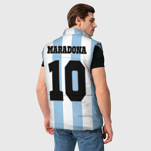 Мужской жилет Марадона Аргентина ретро / 3D-Светло-серый – фото 4