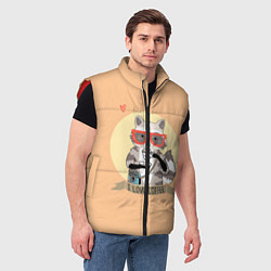 Мужской жилет Raccoon Love Coffee, цвет: 3D-красный — фото 2