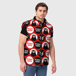 Мужской жилет Kumamon Pattern, цвет: 3D-красный — фото 2