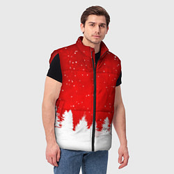 Мужской жилет Christmas pattern, цвет: 3D-красный — фото 2