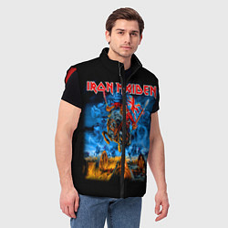 Мужской жилет Iron Maiden: Great Britain Warriors, цвет: 3D-красный — фото 2
