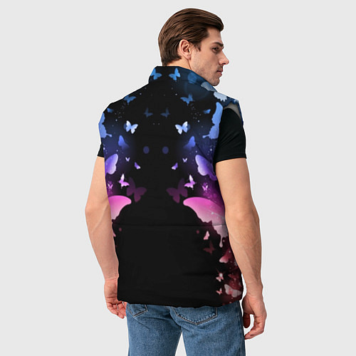 Мужской жилет BTS: Black Butterflies / 3D-Светло-серый – фото 4