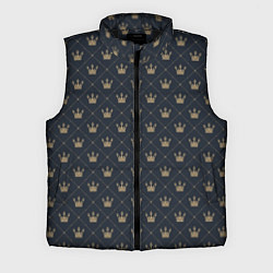 Мужской жилет Короны - паттерн, цвет: 3D-черный