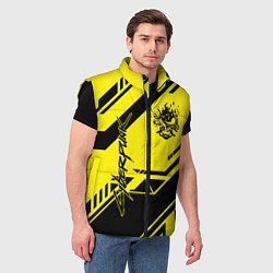 Мужской жилет Cyberpunk 2077: Yellow Samurai, цвет: 3D-черный — фото 2