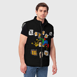 Мужской жилет Король и Шут Анархия спина, цвет: 3D-светло-серый — фото 2