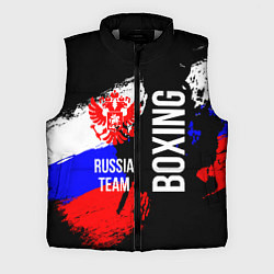 Мужской жилет Boxing Russia Team и герб РФ, цвет: 3D-светло-серый