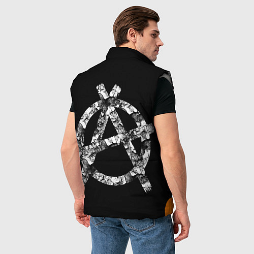 Мужской жилет Король и Шут Анархия спина / 3D-Светло-серый – фото 4