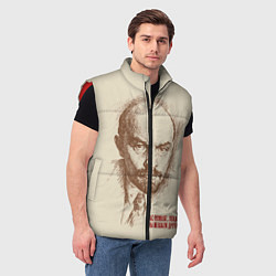 Мужской жилет Ленин, цвет: 3D-красный — фото 2