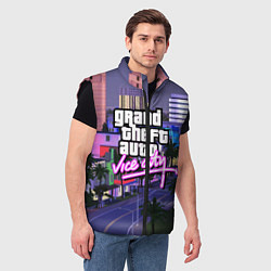 Мужской жилет Grand Theft Auto Vice City, цвет: 3D-черный — фото 2