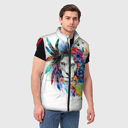 Мужской жилет Лев, цвет: 3D-красный — фото 2
