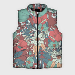 Мужской жилет Цветочный арт, цвет: 3D-черный
