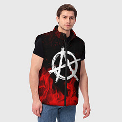 Мужской жилет АНАРХИЯ, цвет: 3D-черный — фото 2