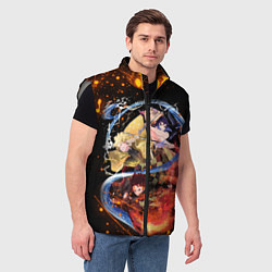 Мужской жилет KIMETSU NO YAIBA, цвет: 3D-светло-серый — фото 2
