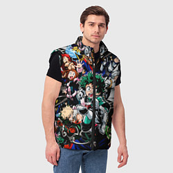 Мужской жилет Моя геройская академия, цвет: 3D-черный — фото 2
