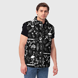 Мужской жилет Minecraft pattern, цвет: 3D-черный — фото 2