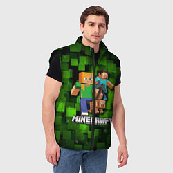 Мужской жилет Minecraft Майнкрафт, цвет: 3D-черный — фото 2