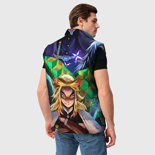 Мужской жилет KIMETSU NO YAIBA / 3D-Светло-серый – фото 4