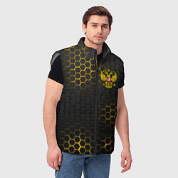 Мужской жилет РОССИЯ, цвет: 3D-светло-серый — фото 2