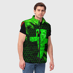 Мужской жилет MINECRAFT CREEPER, цвет: 3D-красный — фото 2