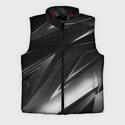 Мужской жилет GEOMETRY STRIPES BLACK & WHITE, цвет: 3D-красный