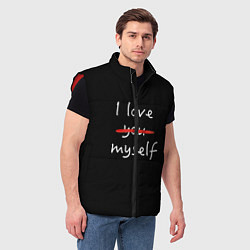 Мужской жилет I Love myself, цвет: 3D-красный — фото 2