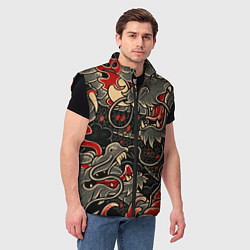 Мужской жилет Dsquared tatoo DRAGON, цвет: 3D-черный — фото 2