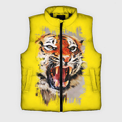 Мужской жилет Оскал тигра, цвет: 3D-черный