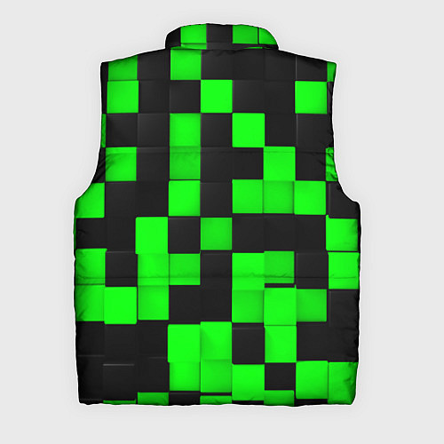 Мужской жилет ЗЕЛЕНЫЕ КУБИКИ / 3D-Красный – фото 2