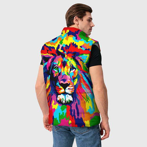 Мужской жилет Лев Artistic Art / 3D-Светло-серый – фото 4