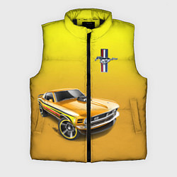 Мужской жилет Ford mustang - motorsport, цвет: 3D-черный
