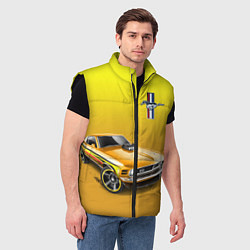 Мужской жилет Ford mustang - motorsport, цвет: 3D-черный — фото 2