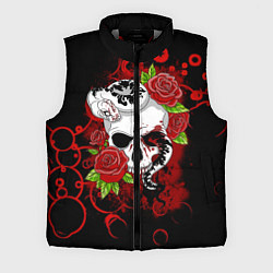 Мужской жилет Череп и змея